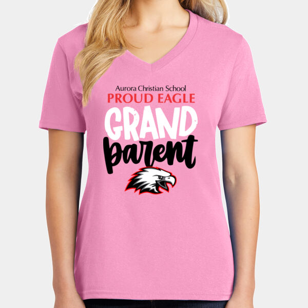 Ladies V-Neck Proud Grandparent Thumbnail